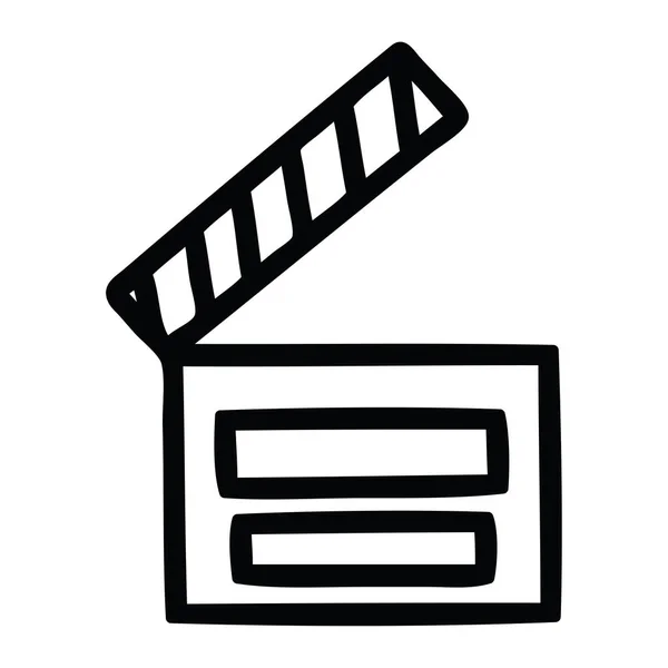 Movie clapper board icon — Stock Vector