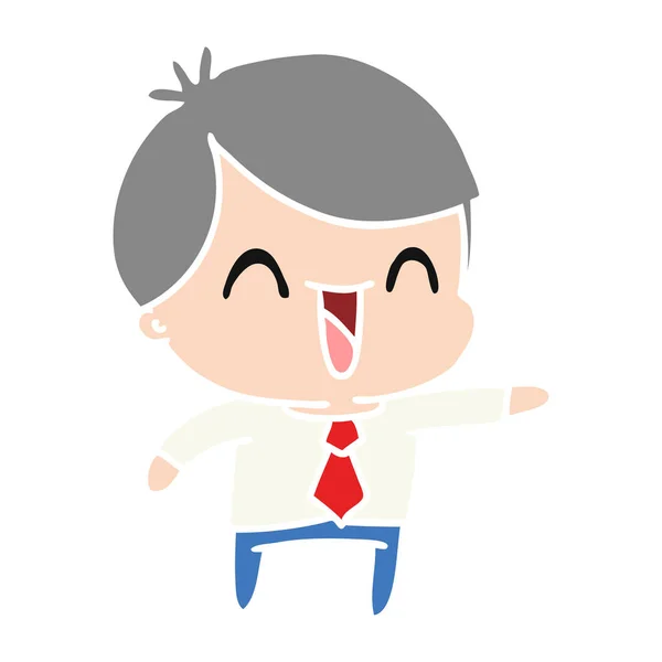 Cartoon of kawaii man in suit — Stock Vector