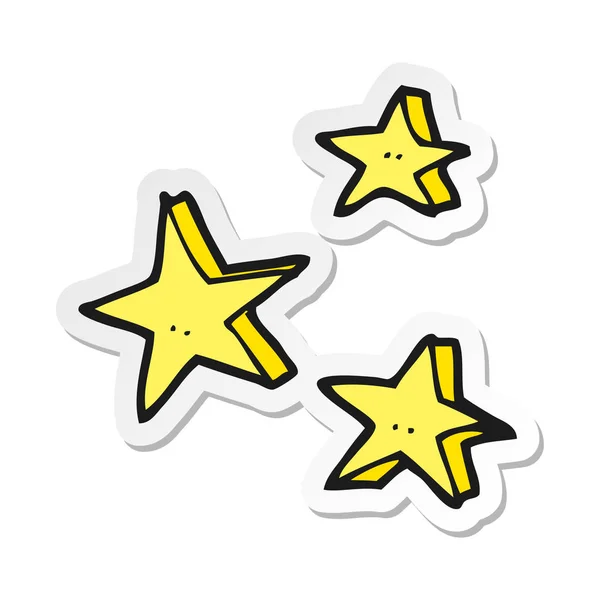Pegatina Una Caricatura Decorativa Garabatos Estrellas — Vector de stock