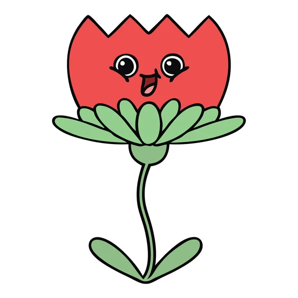 Милі мультфільми квітка — стоковий вектор