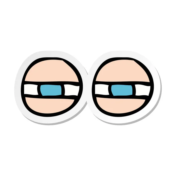Etiqueta de uns olhos de desenho animado —  Vetores de Stock