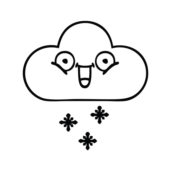 Рисунок Снежного Облака — стоковый вектор
