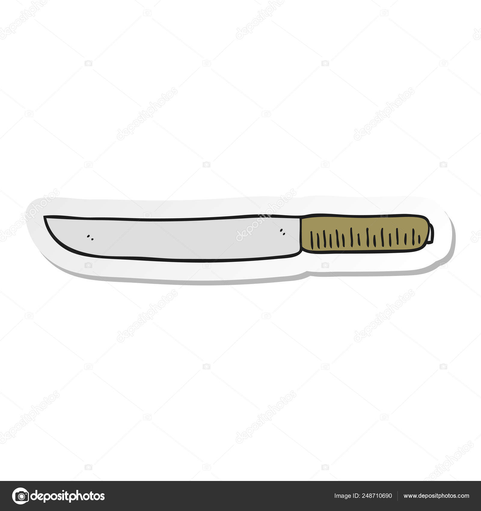 Funny cartoon butter knife Vector Art Stock Images | Depositphotos