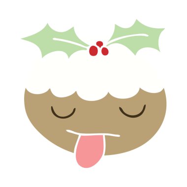 ilginç el karikatür Noel pudingi çekilmiş