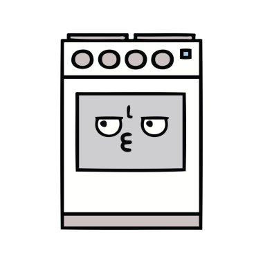 sevimli çizgi mutfak fırın