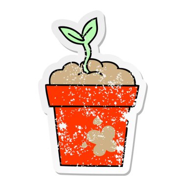 ilginç bir el sıkıntılı etiket karikatür fide çizilmiş