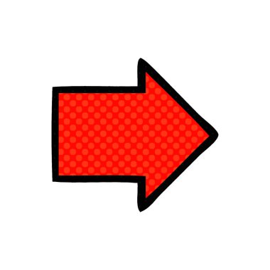 çizgi roman tarzı karikatür bir ok sembolü