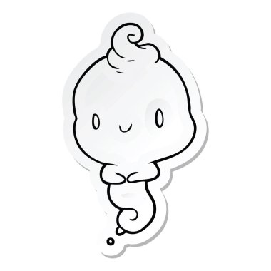 etiket bir karikatür hayaletin