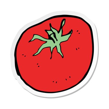 etiket bir karikatür domates