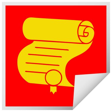 etiket çizgi film önemli belge peeling Meydanı