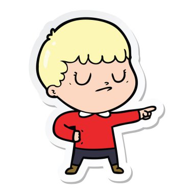 bir çizgi film huysuz çocuğun etiket