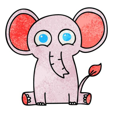 el çekilmiş ilginç çizgi fil