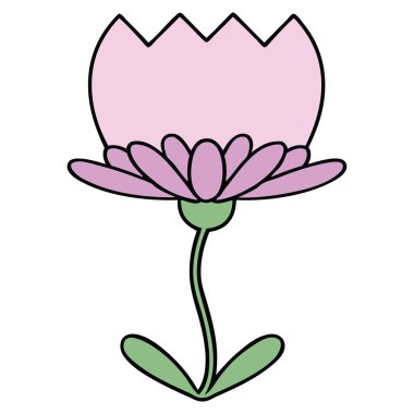 sevimli çizgi çiçek