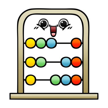 bir abaküs degrade gölgeli karikatür