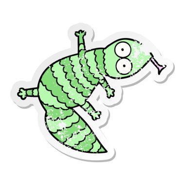 bir çizgi film kertenkele sıkıntılı etiket