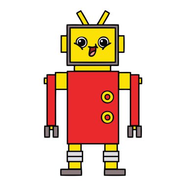 sevimli çizgi robot