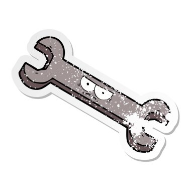 bir çizgi film kızgın aracının sıkıntılı etiket