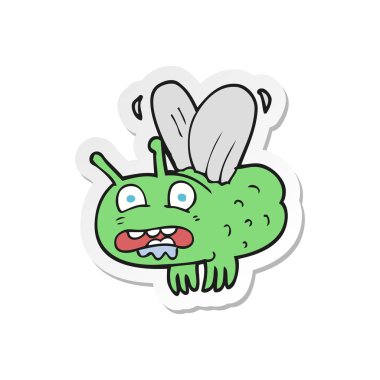 bir çizgi film sinek çıkartması