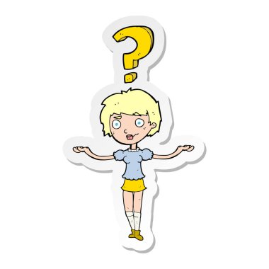 soruyu soran bir karikatür kadının etiket