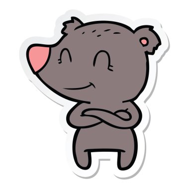 bir dost ayı çizgi film etiketi