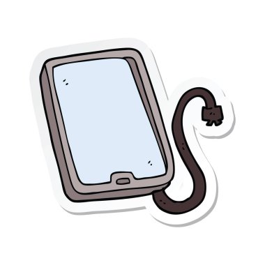 etiket bir karikatür bilgisayar Tablet