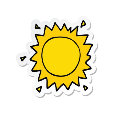 bir çizgi film Sun etiket