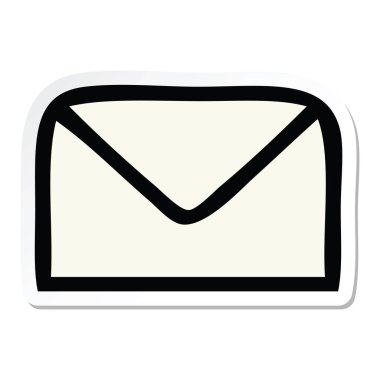 sevimli çizgi kağıt zarf etiket