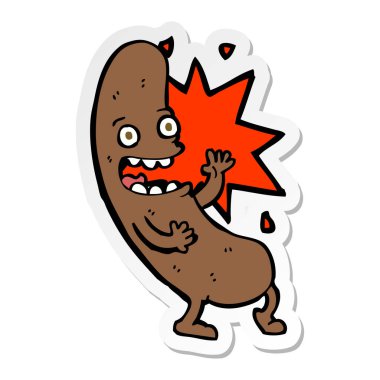 etiket bir karikatür sosis