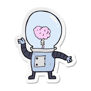 bir çizgi film robot cyborg etiket