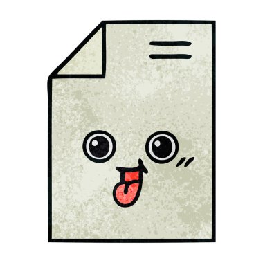 Retro grunge doku karikatür kağıdın 