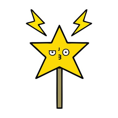 sihirli bir değnek sevimli çizgi