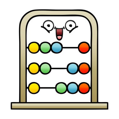 Degrade gölgeli karikatür abacus