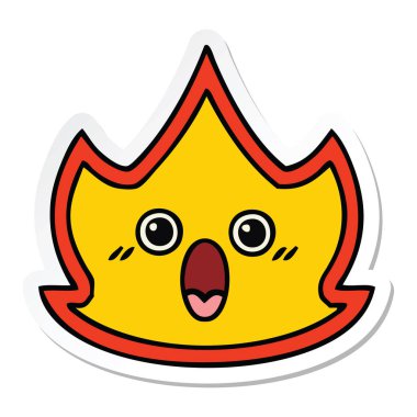 sevimli çizgi yangın etiket