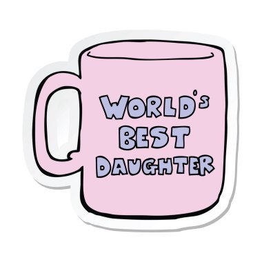 dünyanın en iyi kızı kupa etiket