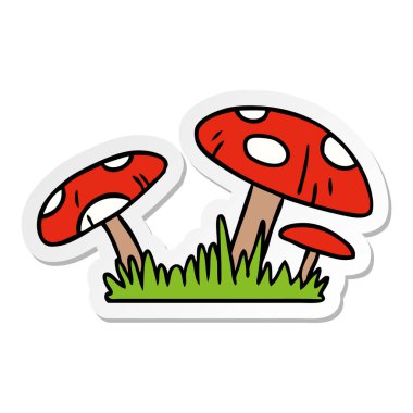 elle çizilmiş etiket karikatür doodle bir kurbağa tabure