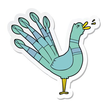 çizgi film ötme tavus kuşu etiket