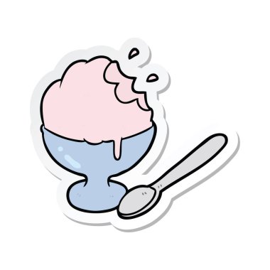 etiket bir karikatür dondurma tatlı