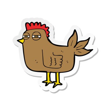 etiket karikatür kurnaz tavuk