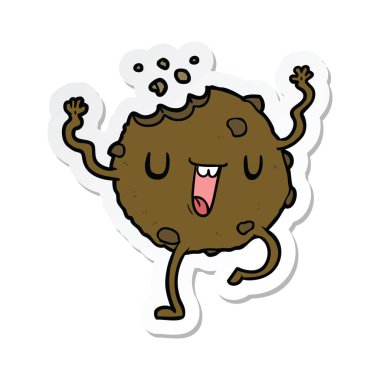 bir karikatür dans çerez Sticker