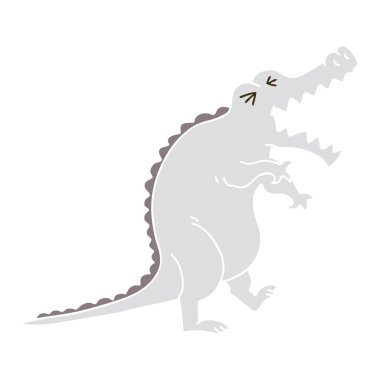 ilginç karikatür timsah el çekilmiş