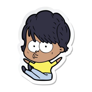 bir çizgi film kadının etiket