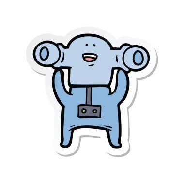 etiket sallayarak bir dost çizgi film yabancı