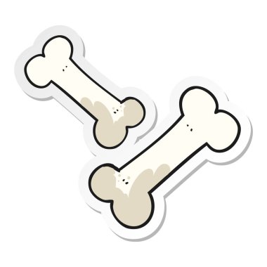 etiket bir çizgi film eski kemik