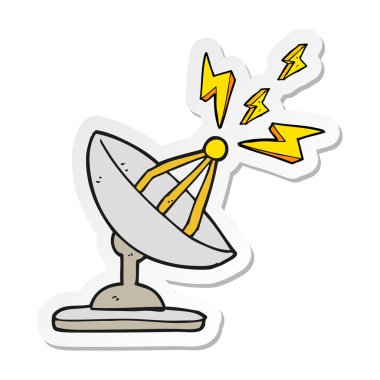 bir çizgi film uydu çanağı etiket