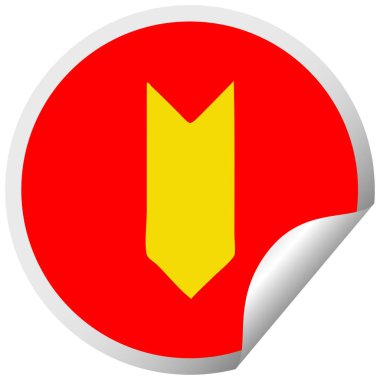 dairesel peeling etiket karikatür açık şemsiye