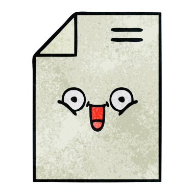 Retro grunge doku karikatür kağıdın 