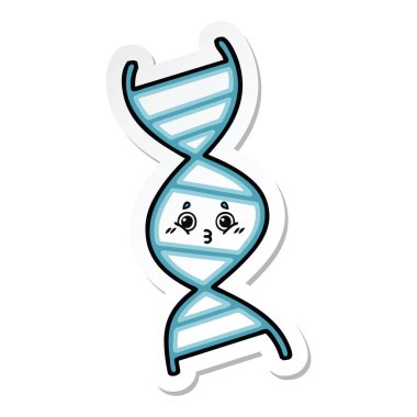 sevimli çizgi Dna iplikçiğinin etiket