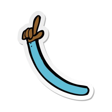 bir çizgi film işaret kol etiket