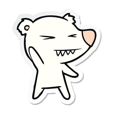 kızgın kutup ayısı çizgi film etiketi