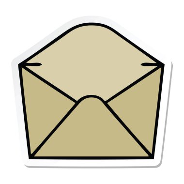 çizgi film zarf etiket ilginç el çizilmiş